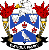 Coat of arms used by the Watkins family in the United States of America