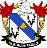 Coat of arms used by the Needham family in the United States of America