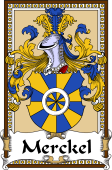 German Coat of Arms Wappen Bookplate  for Merckel