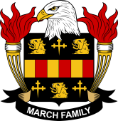 Coat of arms used by the March family in the United States of America