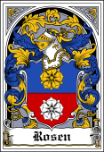 German Wappen Coat of Arms Bookplate for Rosen
