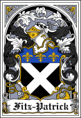 Irish Coat of Arms Bookplate for Fitz-Patrick