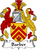 English Coat of Arms for Barber