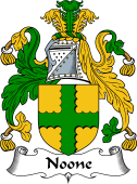 English Coat of Arms for the family Noone