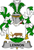 Irish Coat of Arms for Lennon or O'Lennon