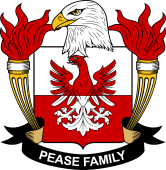 Coat of arms used by the Pease family in the United States of America