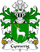 Welsh Coat of Arms for Cynwrig (FYCHAN -or CWNWS DDU)