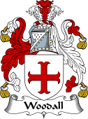 English Coat of Arms for the family Woodall or Woodhall