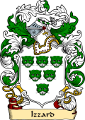 English or Welsh Family Coat of Arms (v.23) for Izzard (Ref Berry)