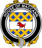 Irish Coat of Arms Badge for the MACCANN family