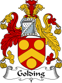 English Coat of Arms for the family Golding