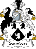 English Coat of Arms for the family Saunders