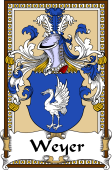 German Coat of Arms Wappen Bookplate  for Weyer