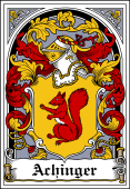 Polish Coat of Arms Bookplate for Achinger
