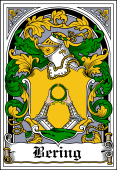 Danish Coat of Arms Bookplate for Bering