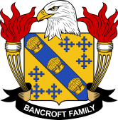 Coat of arms used by the Bancroft family in the United States of America