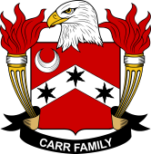 Coat of arms used by the Carr family in the United States of America