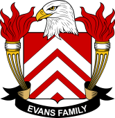 Coat of arms used by the Evans family in the United States of America