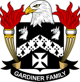 Coat of arms used by the Gardiner family in the United States of America