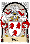 English Coat of Arms Bookplate for Todd