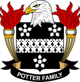 Coat of arms used by the Potter family in the United States of America