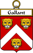 French Coat of Arms Badge for Gallant