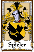 German Coat of Arms Wappen Bookplate  for Spieler