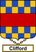 English Coat of Arms Shield Badge for Clifford