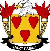 Coat of arms used by the Hart family in the United States of America