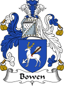English Coat of Arms for Bowen (Wales)