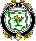 Irish Coat of Arms Badge for the O'MOONEY family