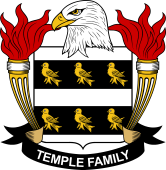 Coat of arms used by the Temple family in the United States of America