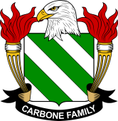 Coat of arms used by the Carbone family in the United States of America