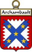 French Coat of Arms Badge for Archambault