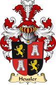v.23 Coat of Family Arms from Germany for Heusler