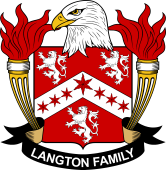Coat of arms used by the Langton family in the United States of America