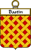 French Coat of Arms Badge for Bastin
