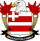 Coat of arms used by the Broughton family in the United States of America