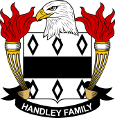 Coat of arms used by the Handley family in the United States of America