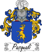 Araldica Italiana Coat of arms used by the Italian family Pasquali