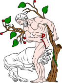 Gods and Goddesses Clipart image: Hercules and Cerberus