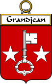 French Coat of Arms Badge for Grandjean
