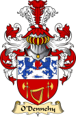 Irish Family Coat of Arms (v.23) for O'Dennehy or Denny