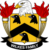 Coat of arms used by the Wilkes family in the United States of America
