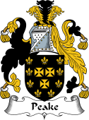 English Coat of Arms for the family Peak (e)
