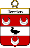 French Coat of Arms Badge for Terrien