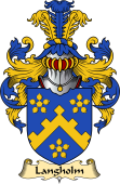 English Coat of Arms (v.23) for the family Langholm (e)