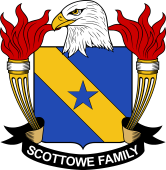 Coat of arms used by the Scottowe family in the United States of America