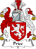 English Coat of Arms for Price or Pryce (Wales)