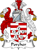 English Coat of Arms for the family Porcher
